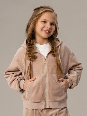 OKGCJ09-T1 Толстовка(бежевый) 86-128(86/92/98/104/110/116/122/128)