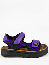 34572п-10 Туфли летние (черный-фиолетовый) 34-39 (6 пар)