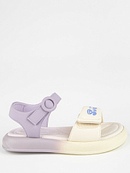 33901п-10 Туфли летние (бежевый-сиреневый) 31-36 (6 пар)