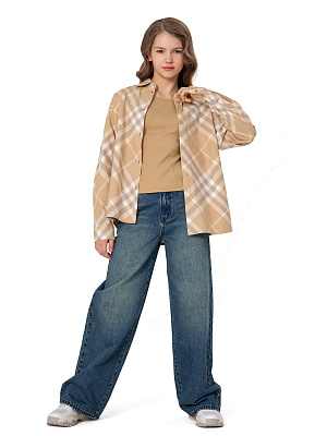 NJGCR01-T0 Рубашка(бежевый) 134-170(134/140/146/152/158/164/170)