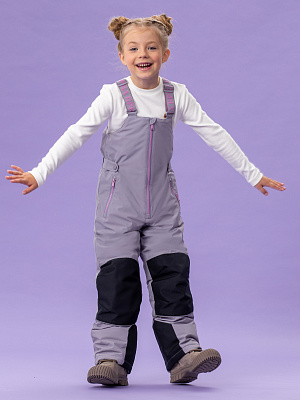 OKGCP15-91 Полукомбинезон зимний(серый) 92-128(92/98/104/110/116/122/128)