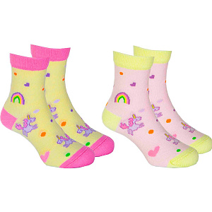 AKGAS01-YX Носки 20-28 () розовый-желтый